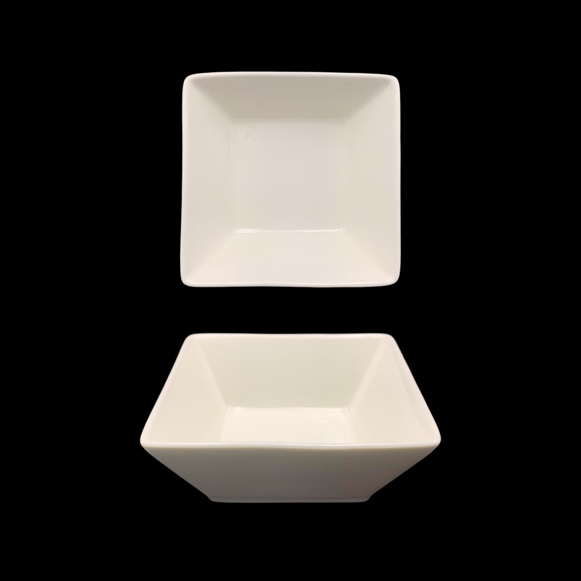 bulk 24 White New Bone China Square Soup Bowl 14x5cm V637-TAB38475