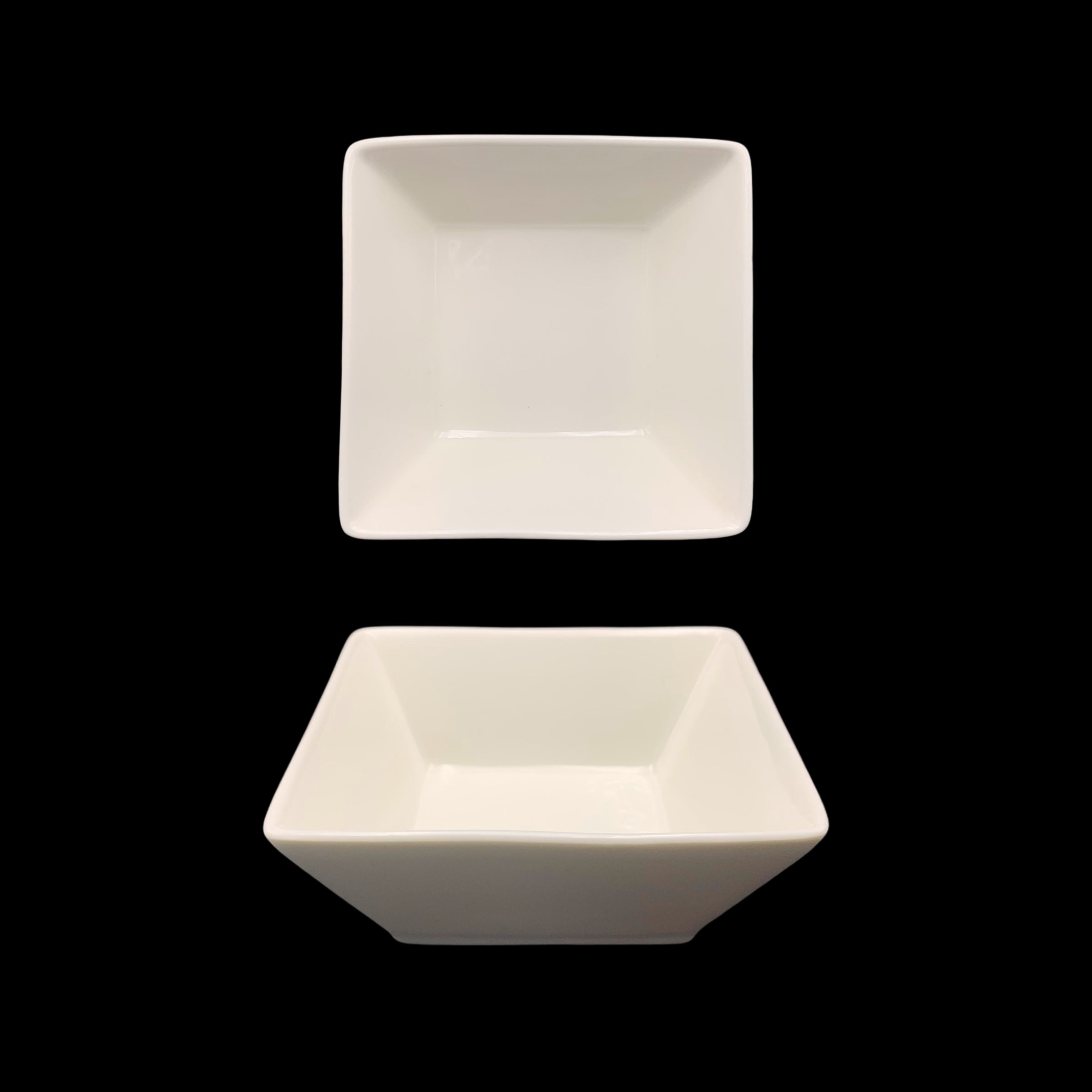 bulk 24 White New Bone China Square Soup Bowl 14x5cm V637-TAB38475