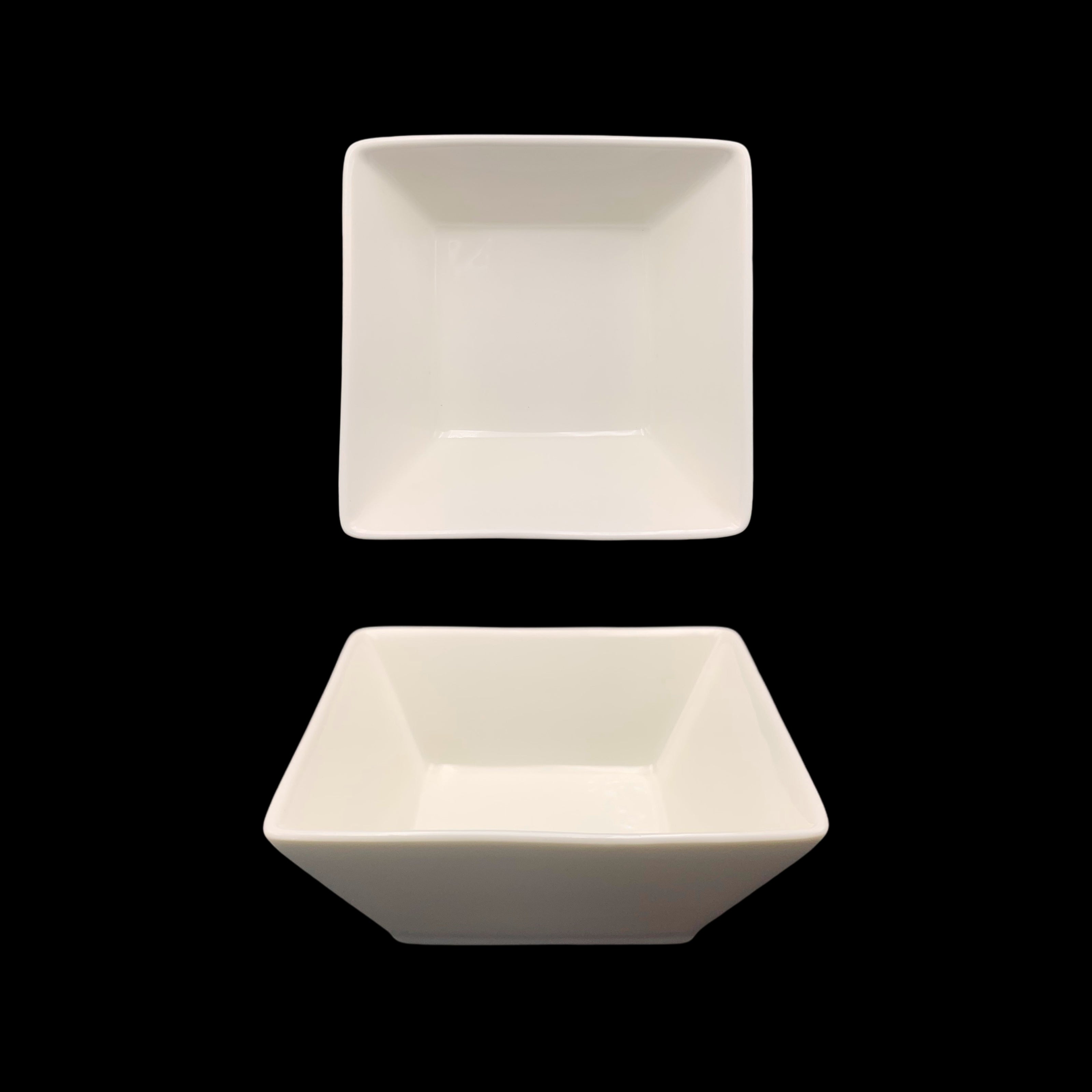 bulk 24 White New Bone China Square Soup Bowl 14x5cm V637-TAB38475