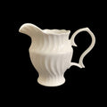 bulk 24 White Fine Bone China Embossed Creamer Jug 255ml V637-TAB38660