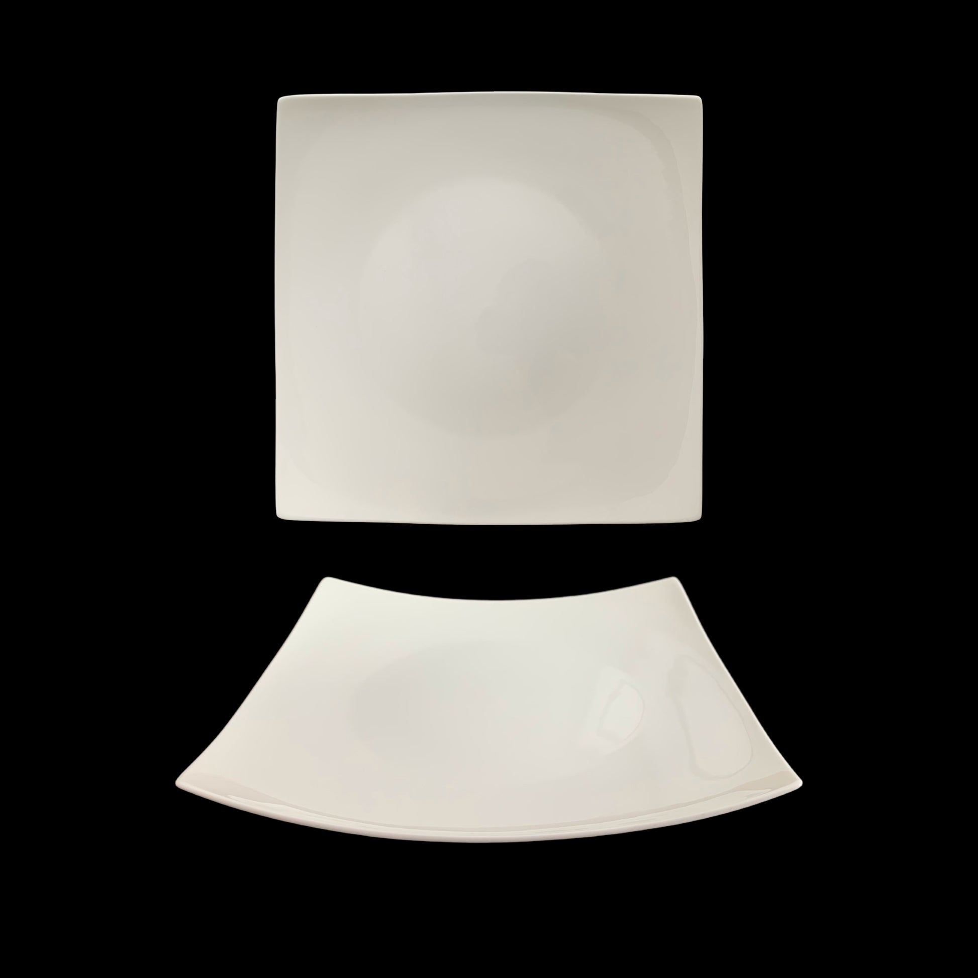 bulk 24 White New Bone China Square Dinner Plate 11in 28x2cm V637-TAB38670