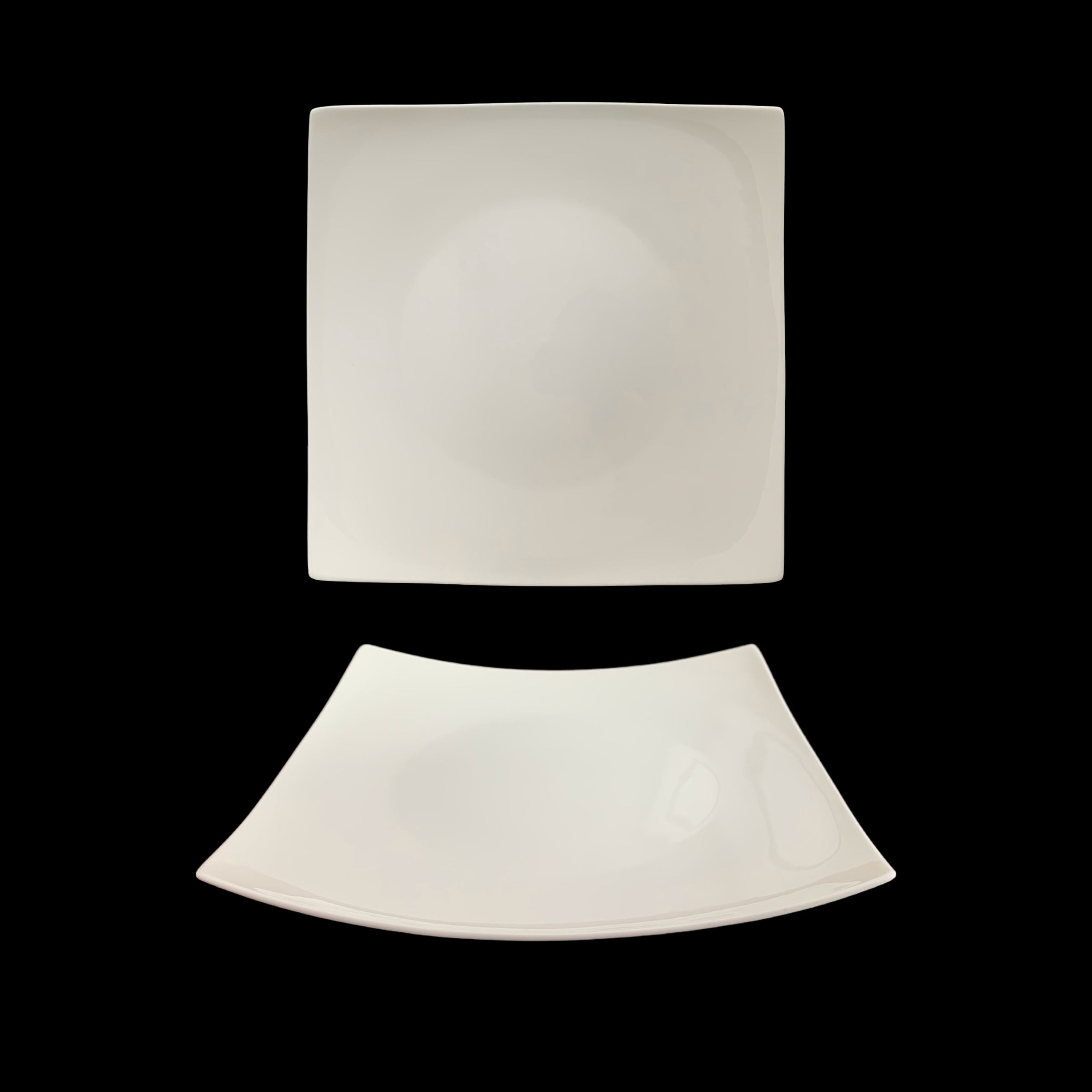 bulk 24 White New Bone China Square Dinner Plate 11in 28x2cm V637-TAB38670