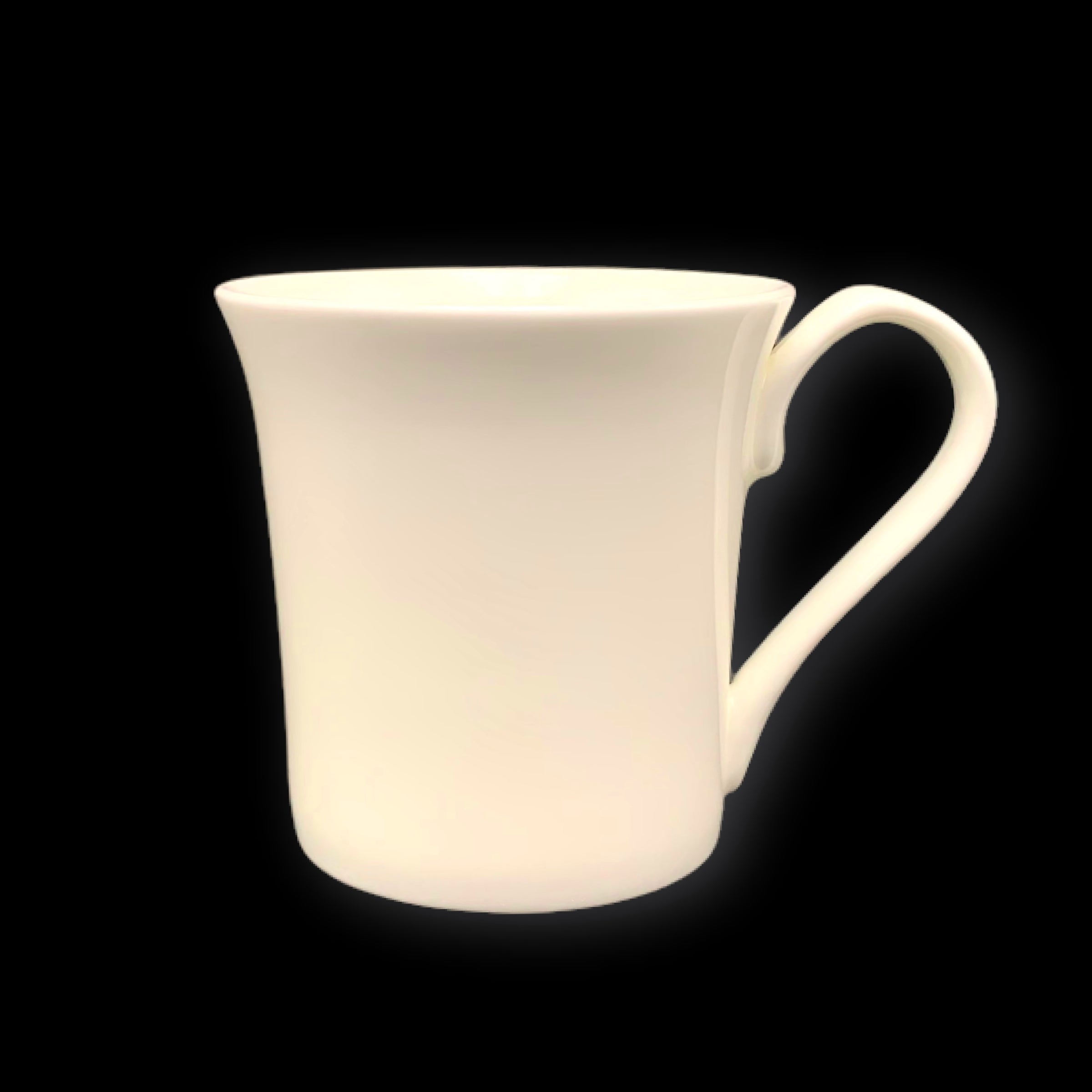 bulk 24 White Bone China Flare Mug 310ml 9x9cm V637-TAB38711