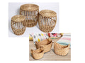 Set 6 Water Hyacinth Storage Table & Baskets 50cm V637-WDB27520