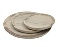 Set 3 Wood Round Trays 39cm V637-WDB37496