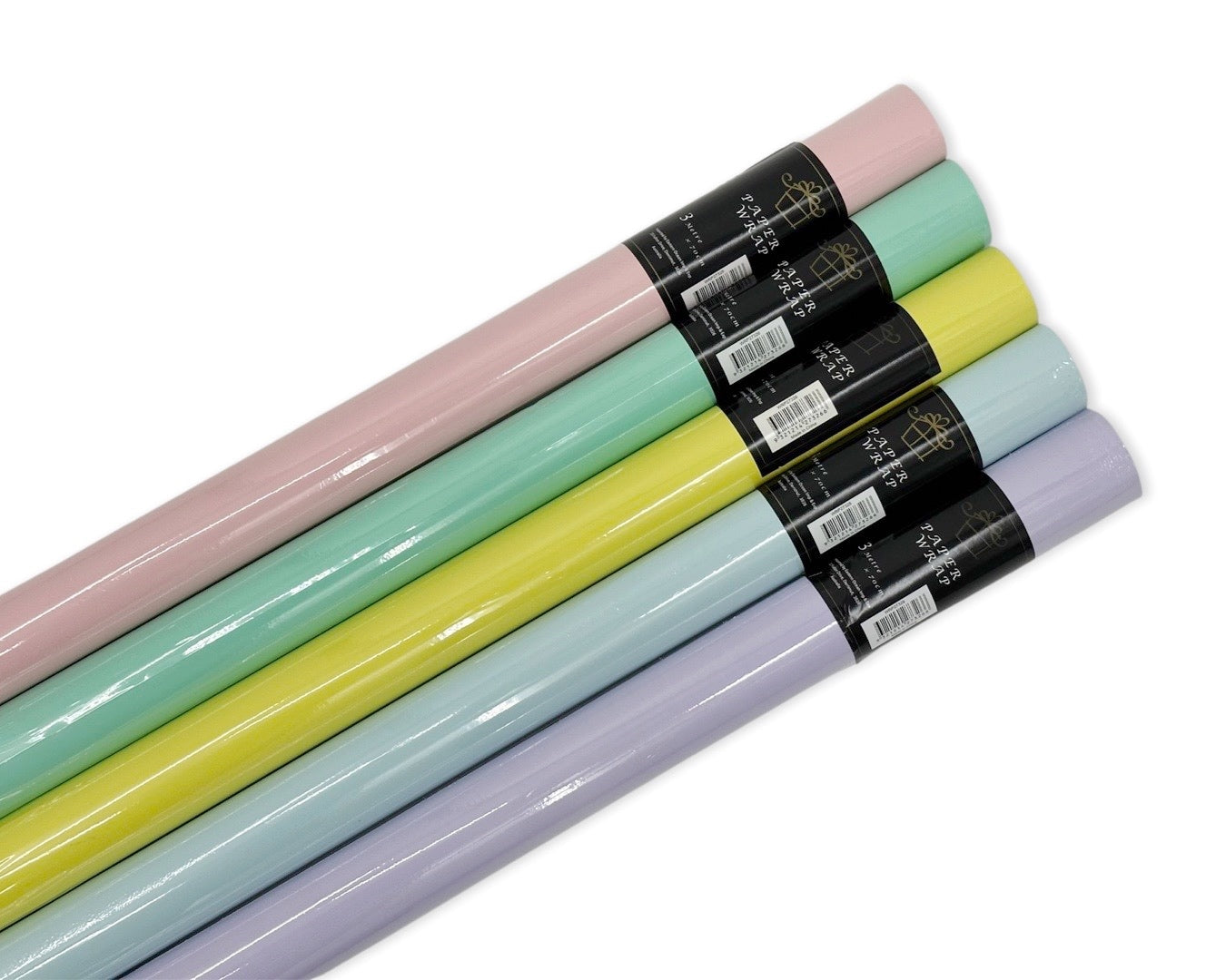 bulk 50 Pastel Colour Gift Wrap 70cmx3m 38cm Core Assort Cols 60gsm V637-WRP27326
