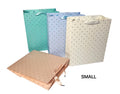 bulk 24 Small Foil Dot Gift Bag 4 Assorted 11x14cm V637-WRP30424