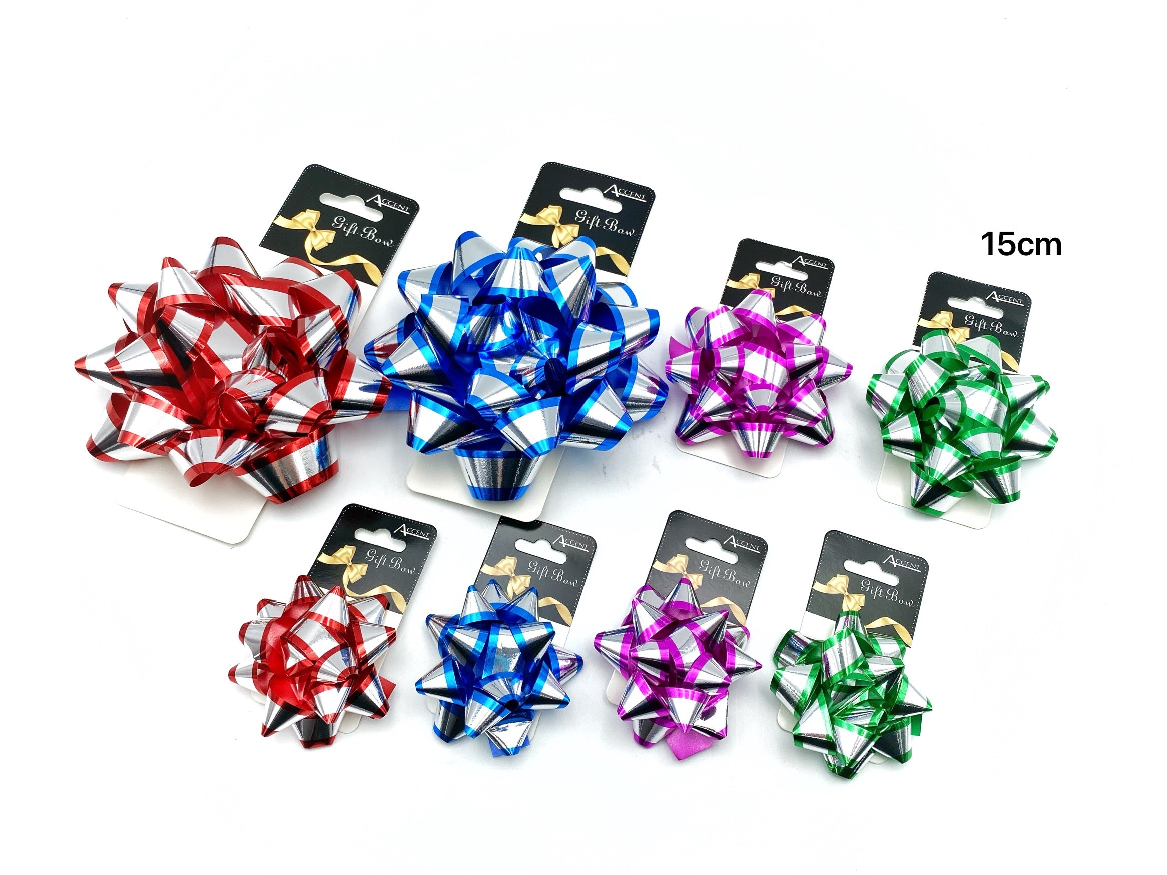 bulk 24 2 Tone Gift Bow 10cm Assort Cols V637-WRP31739