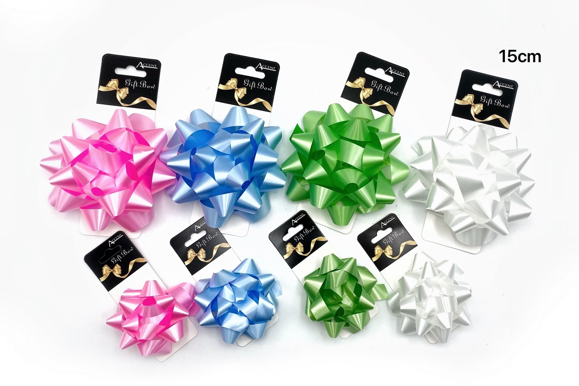 bulk 24 Satin Gift Bow 15cm Assort Cols V637-WRP31742