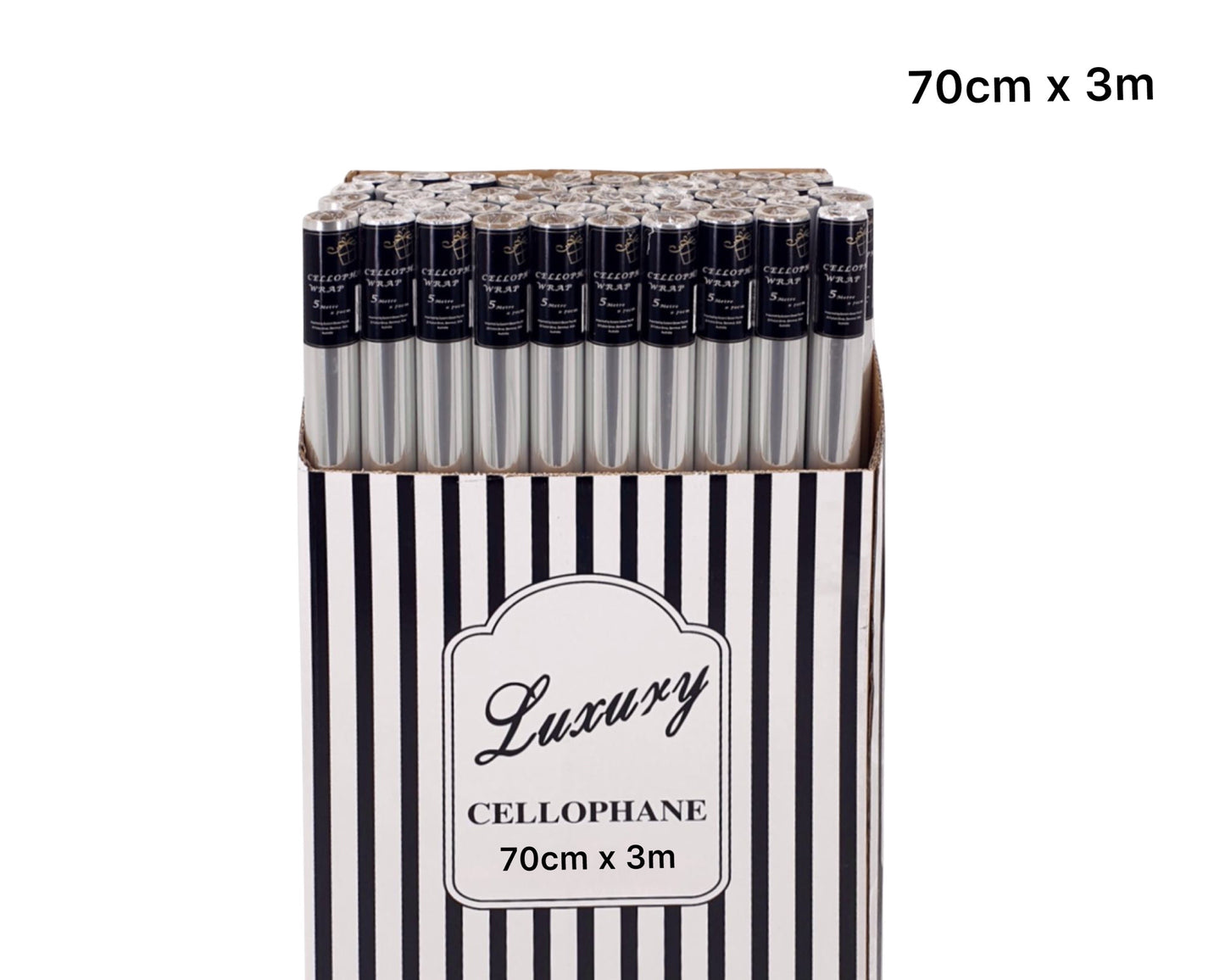 bulk 50 Cellophane 70cmx3m on 38mm Core V637-WRP32458