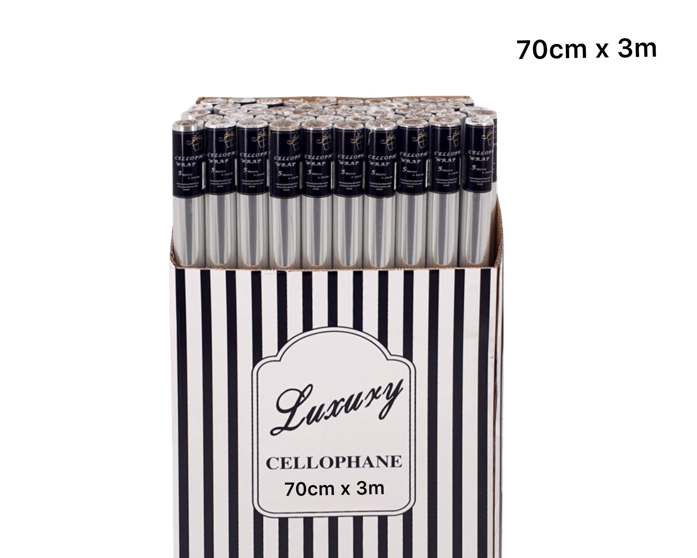 bulk 50 Cellophane 70cmx3m on 38mm Core V637-WRP32458