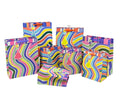 bulk 24 Xlarge Gift Bag Colourful Wave Assort 42cm V637-WRP32656