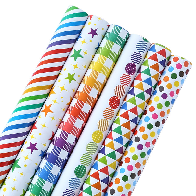bulk 50 Colourful & Bright Gift Wrap 70cmx3m 38mm Core V637-WRP33967