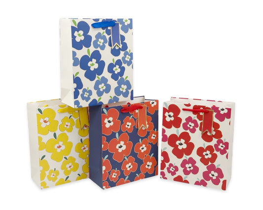 bulk 24 Large Accent Groovy Gift Bag Assorted 32cm V637-WRP34014