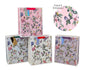 bulk 24 Large Jardin Floral Gift Bag Foiled 4 Assort 32cm V637-WRP37146