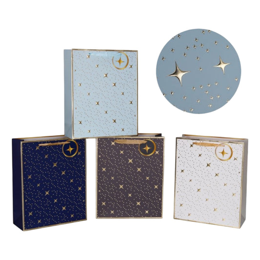 bulk 24 Xlarge Night Sky Gift Bag Foiled 4 Asst 31x42cm V637-WRP38709