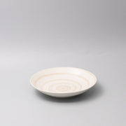 Bowl Open Shallow 23cm Ivory Spiral Glaze V637-Y2524