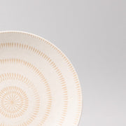 Bowl Open Shallow 23cm Ivory Spiral Glaze V637-Y2524