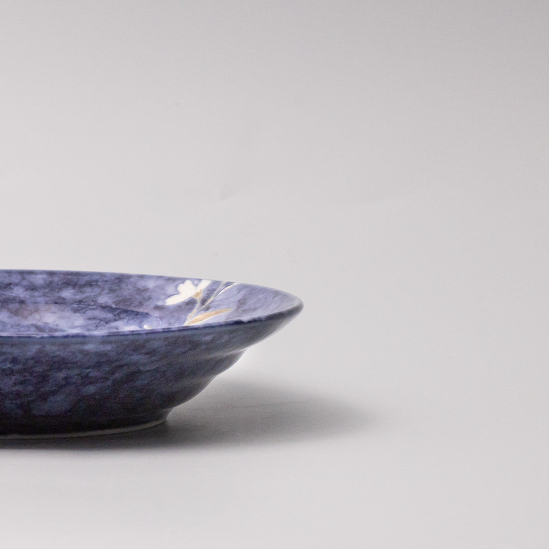 Bowl Open Shallow 20cm Indigo Sakura Design V637-Y2534