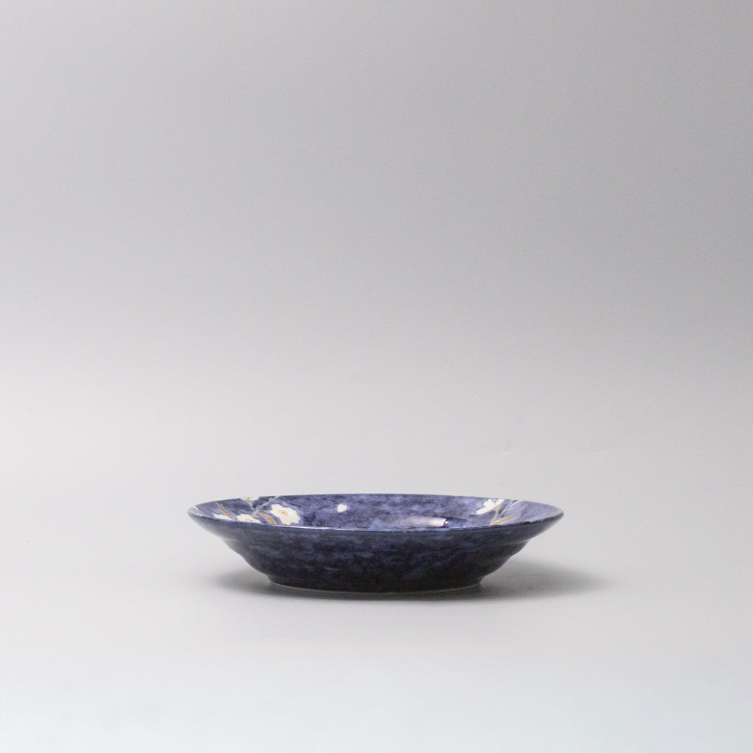 Bowl Open Shallow 20cm Indigo Sakura Design V637-Y2534