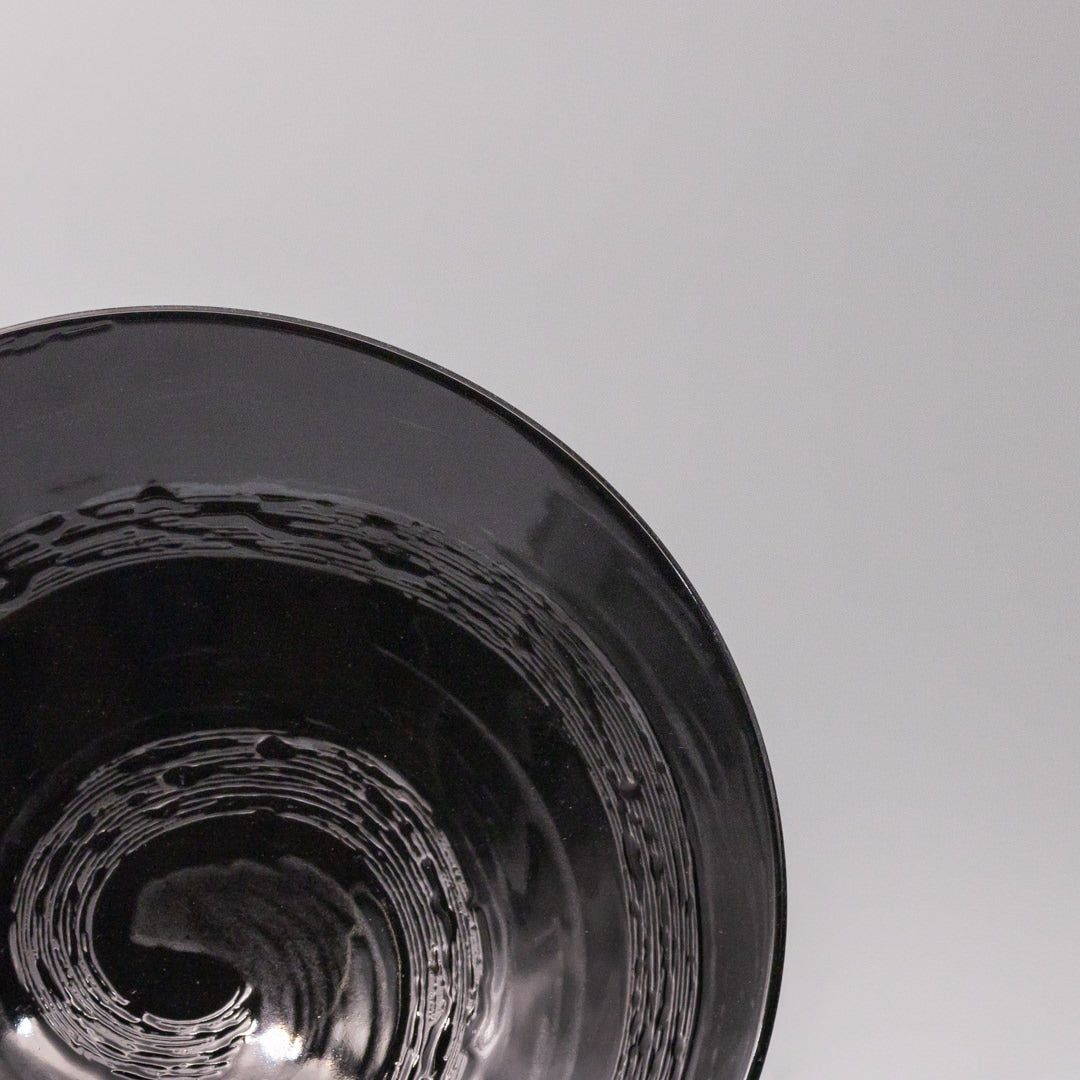 Serving Bowl 28cm Black Swirl Glaze V637-Y2548
