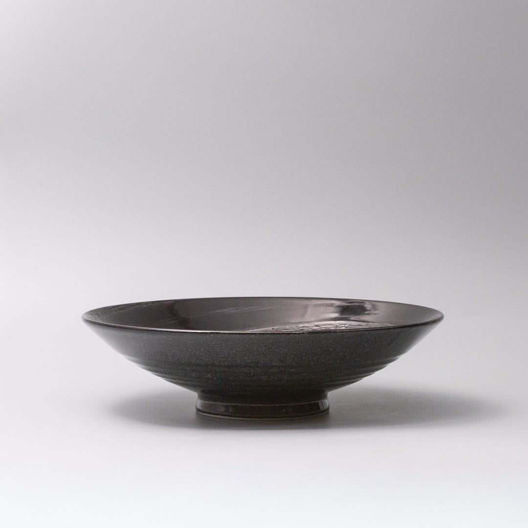 Serving Bowl 28cm Black Swirl Glaze V637-Y2548