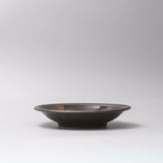 Shallow Bowl 23cm Mottled Black with Brushstroke V637-Y2553