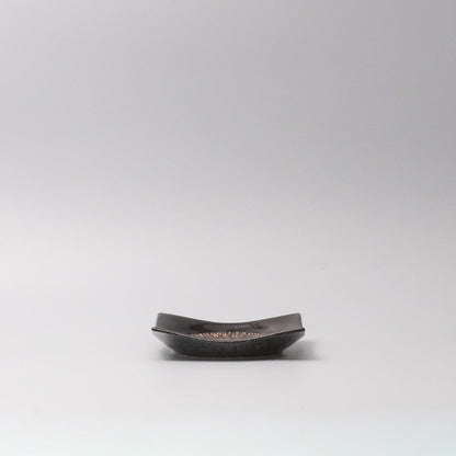 Plate Square 13.5cm Bronze Converging Glaze V637-Y2561