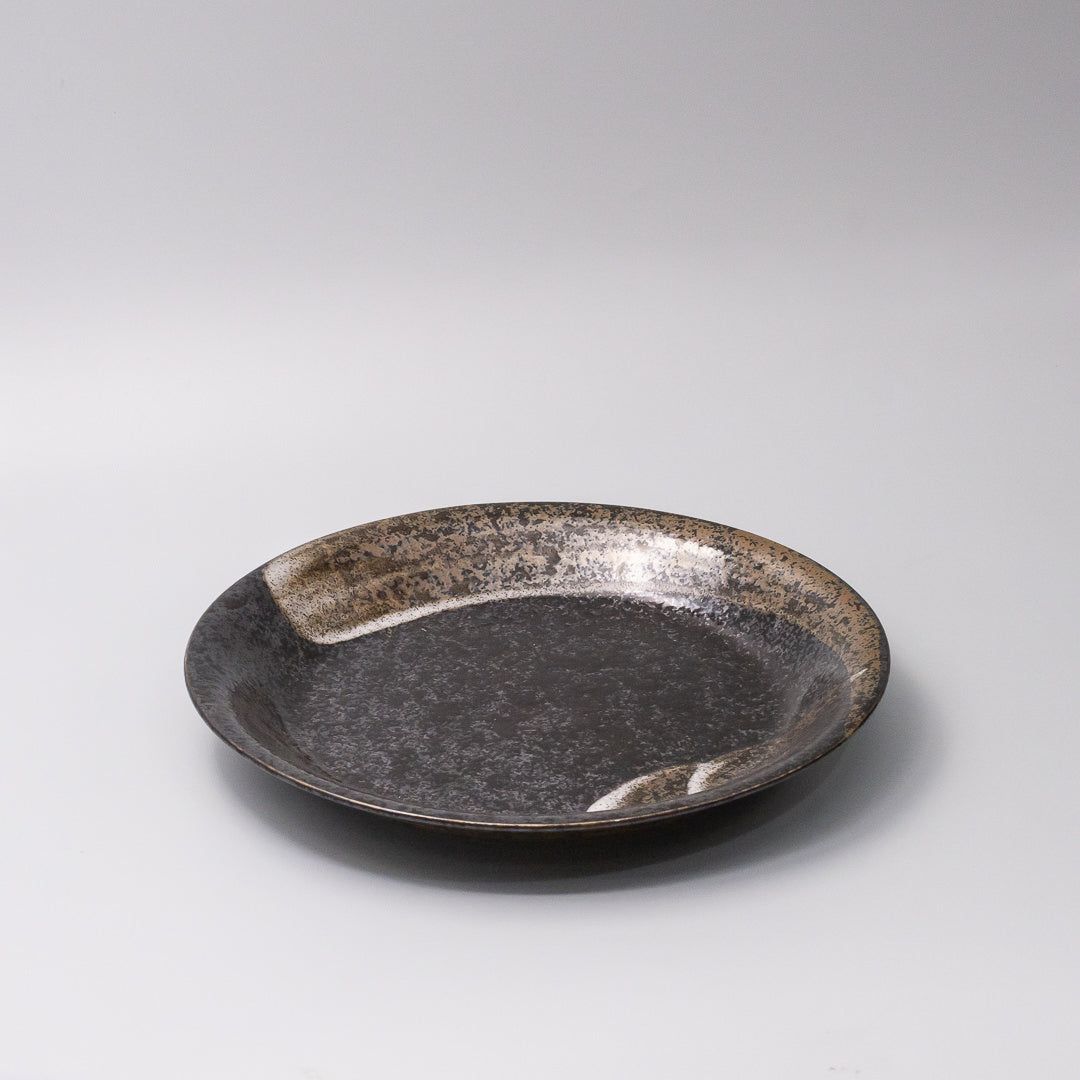 Plate 28cm Bronze Brushstroke Glaze V637-Y2562