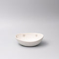 Bowl Oval 20cm White with Grey Dots Design V637-Y2582