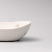 Bowl Oval 20cm White with Grey Dots Design V637-Y2582