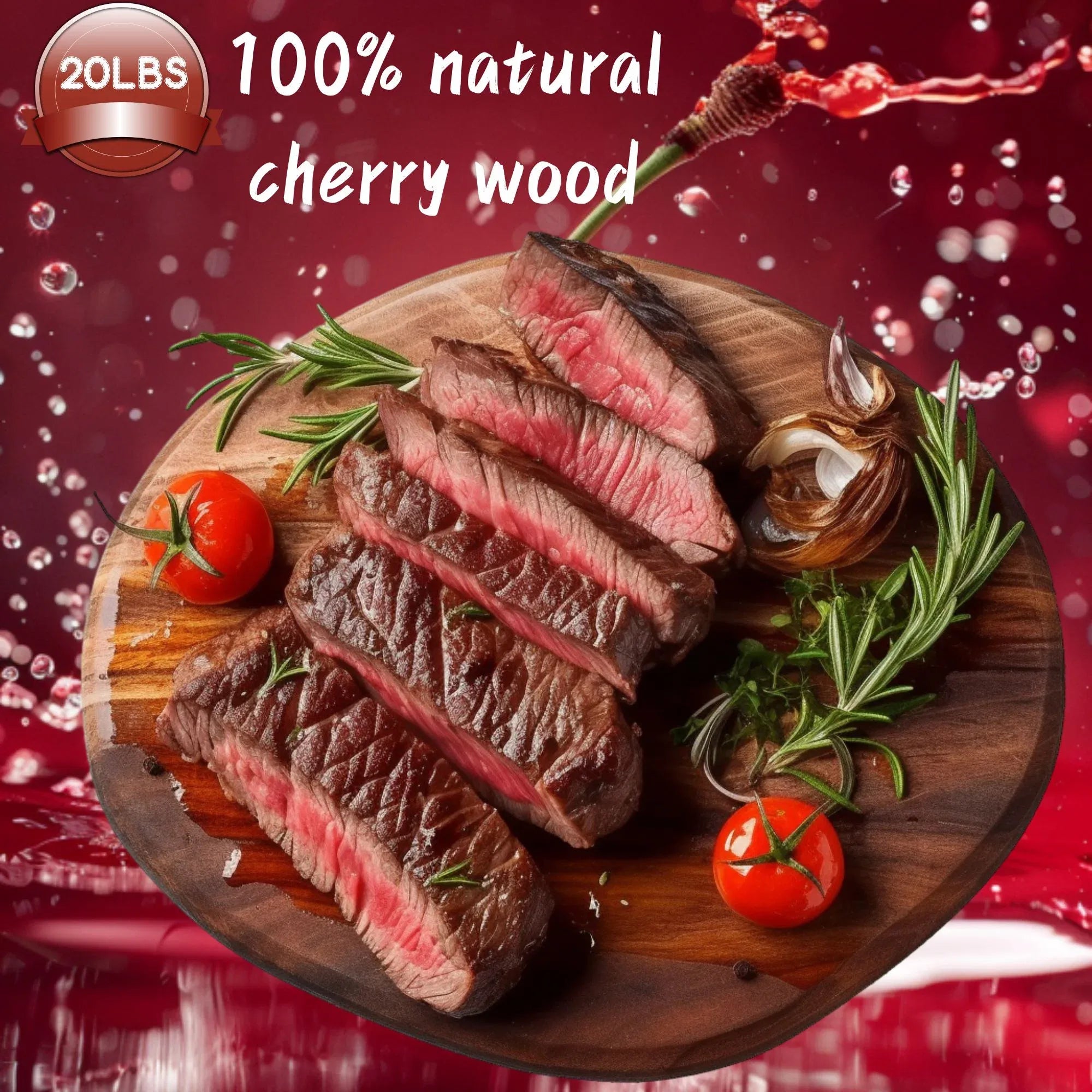 ASMOKE 100% Natural Cherry Wood BBQ Smoker Pellets (9kg / 20lbs) V642-20-LBS-9-5-KG-OF-100-PURE-CHERRY-PELLETS