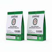 ASMOKE 20lbs x2 Premium Apple Wood Pellets for Smoker & Grill - Natural Sweet Fruit Flavour BBQ Fuel for V642-ASMOKE-9.5KG-X-2--(19-KG)-OF-100%-PURE-APPLEWOOD-PELLETS