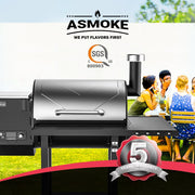 Asmoke AS660N-2 WOOD PELLET GRILL SILVER V642-ASMOKE-AS660N-2-WOOD-PELLET-GRILL-SILVER