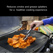 ASMOKE Premium Copper & Black BBQ Grill Mats (2-Pack) - Non-Stick PTFE Coating, Cooking Mats| Reusable and V642-ASMOKE-PREMIUM-COPPER-BLACK-GRILL-MAT