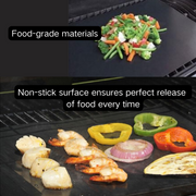 ASMOKE Premium Copper & Black BBQ Grill Mats (2-Pack) - Non-Stick PTFE Coating, Cooking Mats| Reusable and V642-ASMOKE-PREMIUM-COPPER-BLACK-GRILL-MAT