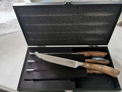 ASMOKE STEAK KNIFE SET OF 4,PAKKAWOOD HANDLE V642-ASMOKE-STEAK-KNIFE-SET-OF-4-PAKKAWOOD-HANDLE