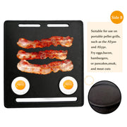 ASMOKE Pre-Seasoned Matte Enamel Cast Iron Reversible Grill/Griddle V642-XFAS-AS300-350-BBQ-PLT