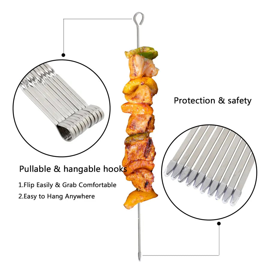Asmoke BBQ Set (Includes Two Meat Claws, a Pellet Smoker Tube and Metal Skewers) V642-XFAS-BBQ-MCLSMTMS
