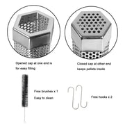 Asmoke BBQ Set (Includes Two Meat Claws, a Pellet Smoker Tube and Metal Skewers) V642-XFAS-BBQ-MCLSMTMS