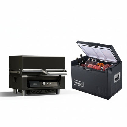 ASMOKE Essential Portable Wood Pellet Grill & Smart Smoker with 47L Premium Mini Fridge Bundle V642-XFAS-BNDL-ESS-GRL-FDG47
