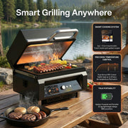 ASMOKE Essential Portable Wood Pellet Grill & 47L Mini Fridge Bundle + 5lb Apple Wood Pellets V642-XFAS-BNDL-ESS-GRL-FDG47-AP5