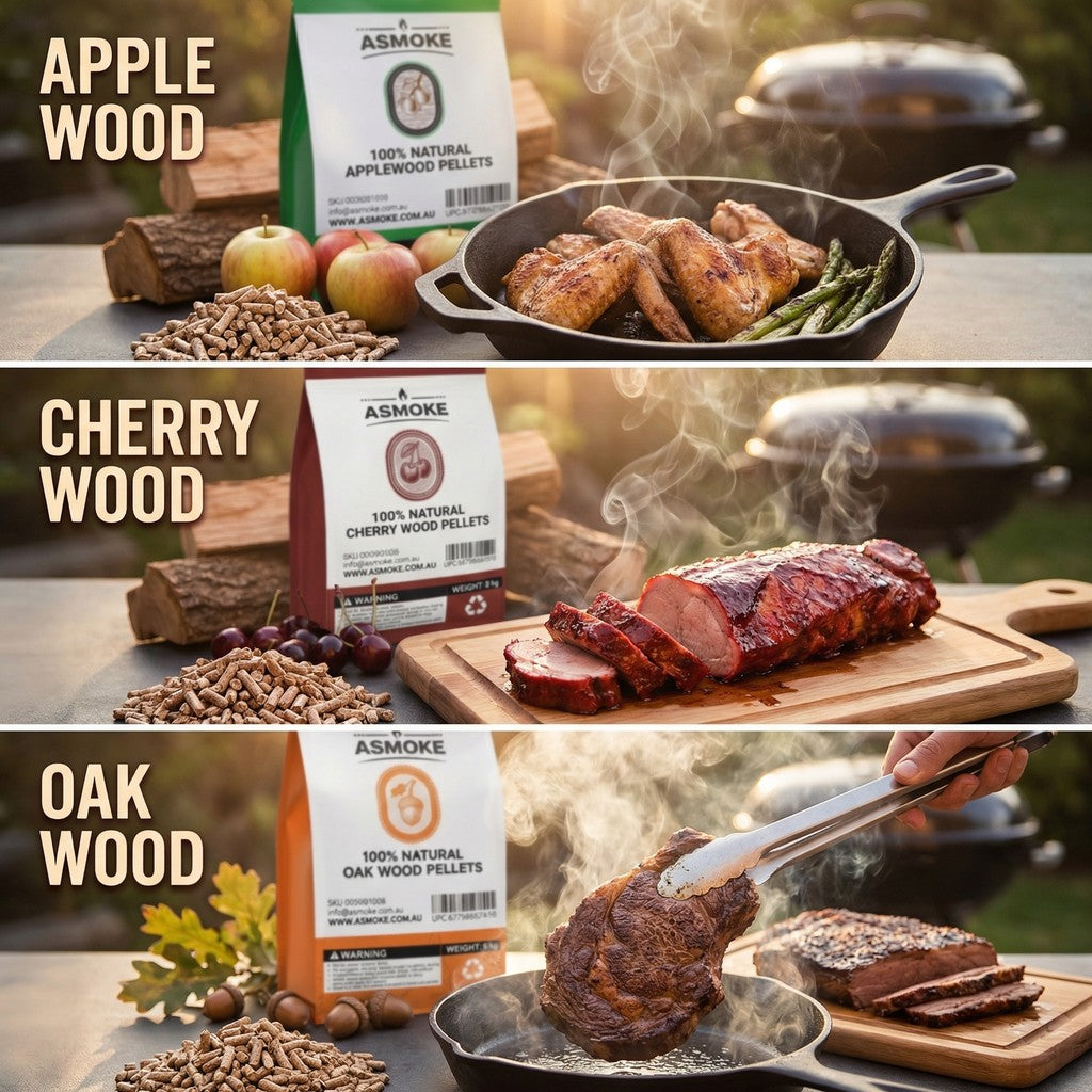 ASMOKE Essential Portable Smart Pellet Grill & Smoker + Assorted Flavors 20LBs (9kg) Premium Wood Pellets V642-XFAS-BNDL-ESS-GRL-WOPEL20LB