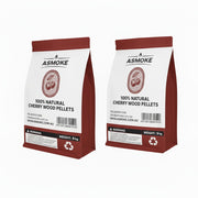 ASMOKE 100% Natural Cherry Wood BBQ Smoker Pellets (9kg / 20lbs) x2 V642-XFAS-CHERRY-WO-PEL-20LBX2