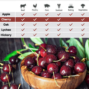 ASMOKE 100% Natural Cherry Wood BBQ Smoker Pellets (9kg / 20lbs) x2 V642-XFAS-CHERRY-WO-PEL-20LBX2