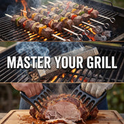 ASMOKE Essential Smart Portable Wood Pellet Grill & Pitmaster Accessory Bundle - Includes 10x Skewers, V642-XFAS-ESS-GRL-MCLSMTMS-AP20LB