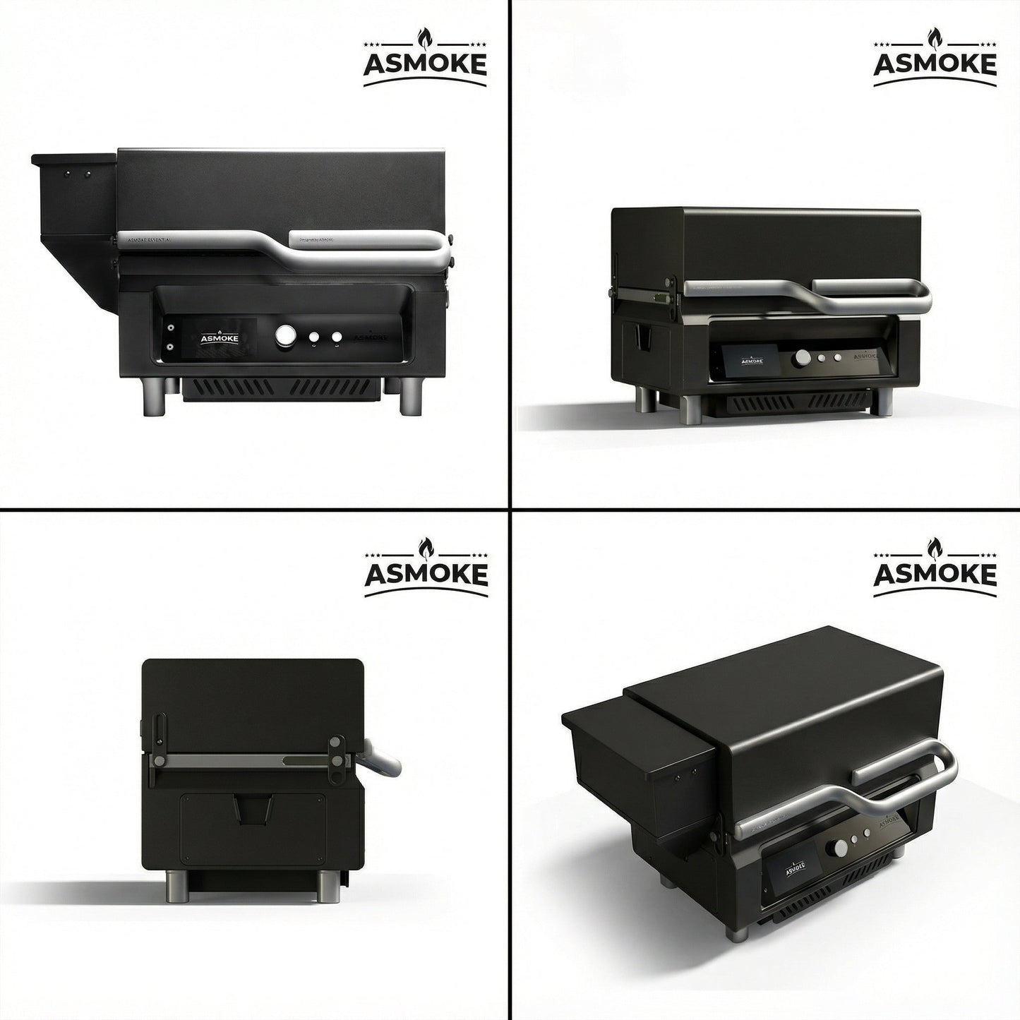 ASMOKE Essential Portable Smart Wood Pellet Grill Smoker & 6pc BBQ Tool Set + 20lb Applewood Pellets Bundle V642-XFAS-ESS-GRL-TLK6-AP20LB