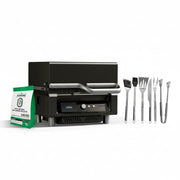 ASMOKE Essential Portable Smart Wood Pellet Grill Smoker & 6pc BBQ Tool Set + 5lb Applewood Pellets Bundle V642-XFAS-ESS-GRL-TLK6-AP5LB