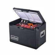 ASMOKE Premium Mini Fridge | 37L Compact Refrigerator with Roll-Bond Evaporator & Internal Light for Camping, V642-XFAS-MINI-FDG-37L
