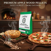 ASMOKE 20lbs (9kg) Wood Pellet Sampler Bundle - 2-Flavour Variety Pack (2x Cherry, 2x Apple) - Best for Pork, V642-XFAS-MIX-WO-PEL-AP-CH-5LBSX4